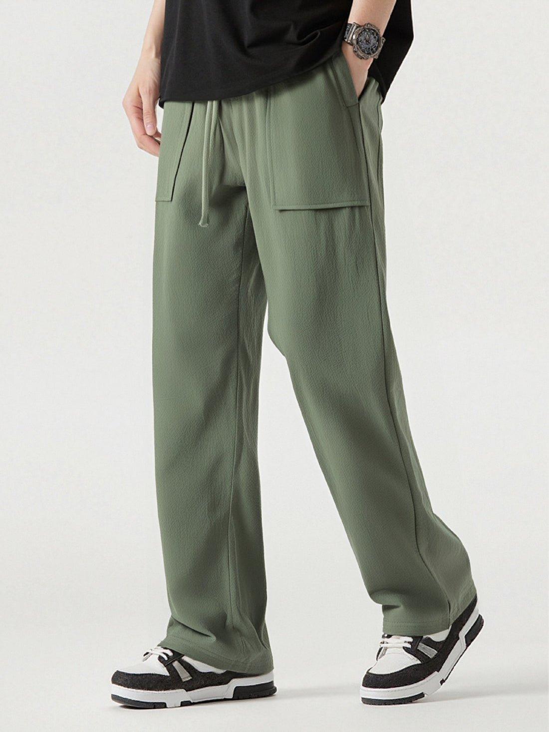 Herren Bequeme Cargo-Hose mit praktischen Taschen und elastischem Bund – Bravaro