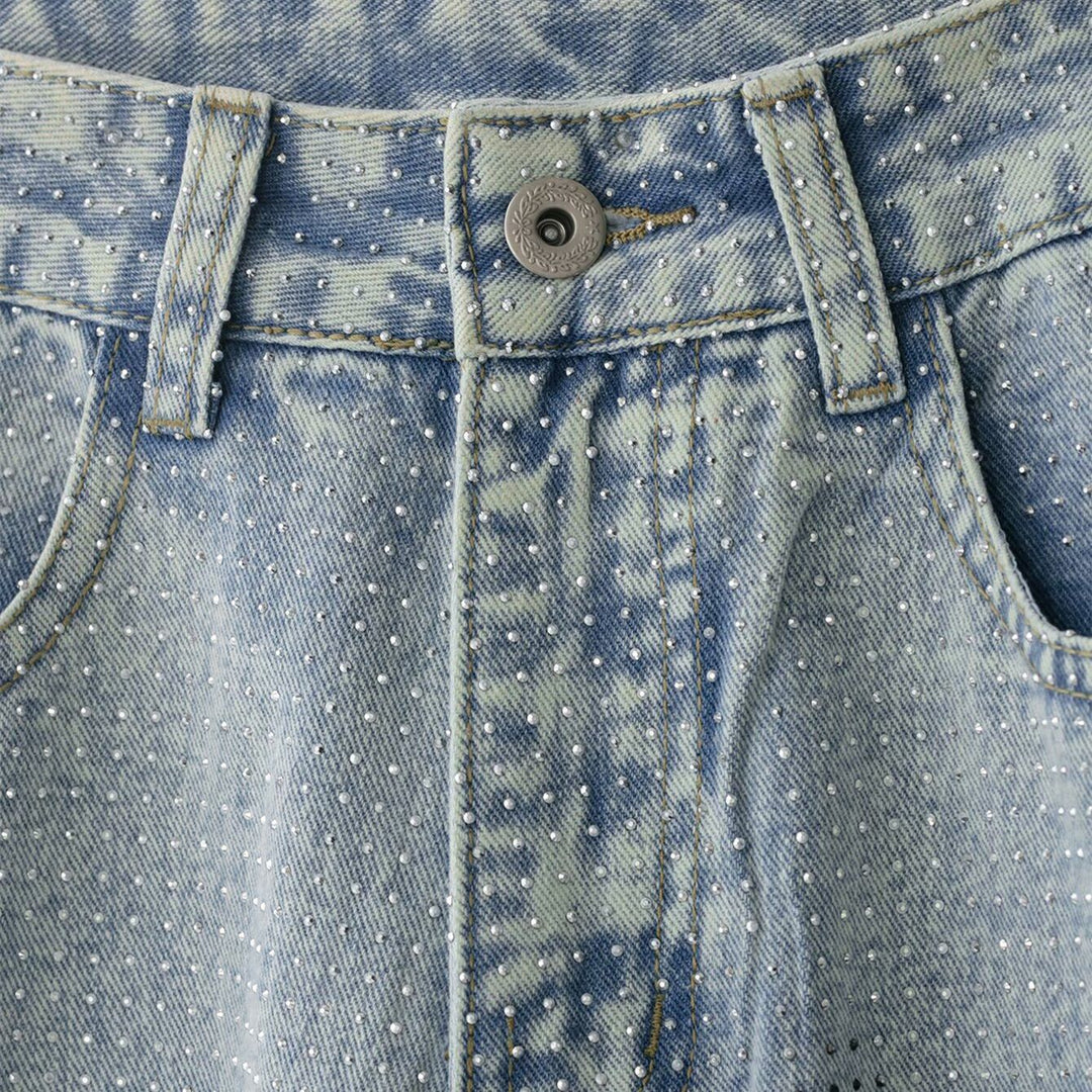 Damenweite Jeanshose im lässigen Vintage-Stil mit hohem Bund Echo Archiv