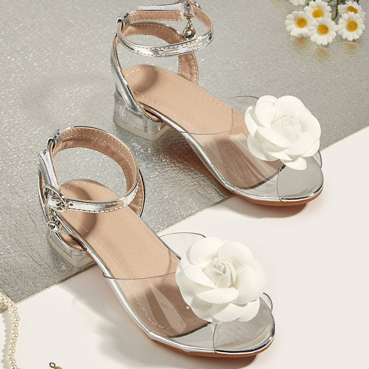 Mädchen Elegante Sandalen mit niedlichem Blumenmotiv Echo Archiv