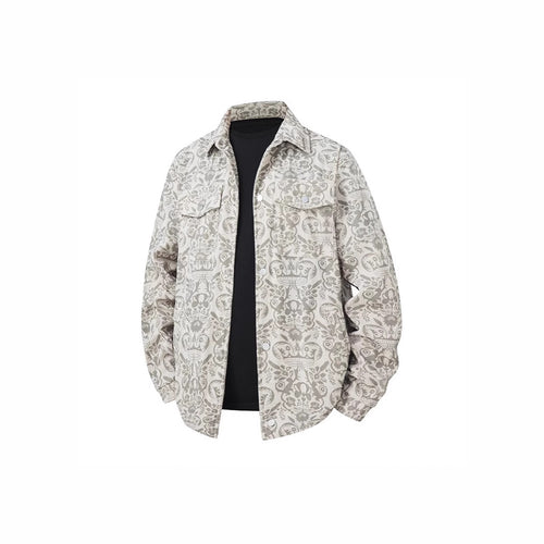 Herren modische Overshirt mit komplexem Muster Echoarchiv