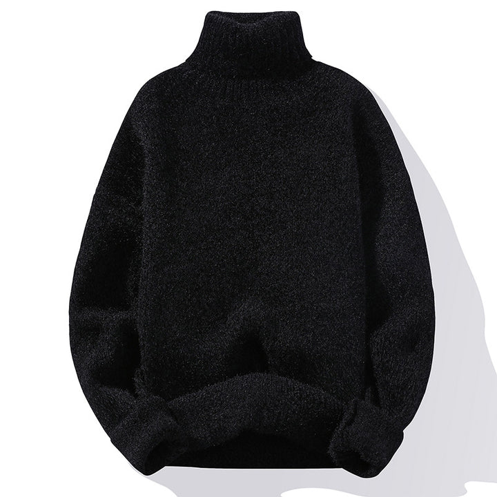Herren Rollkragenpullover aus Bouclé-Feinstrick mit gerippten Bündchen Echo Archiv