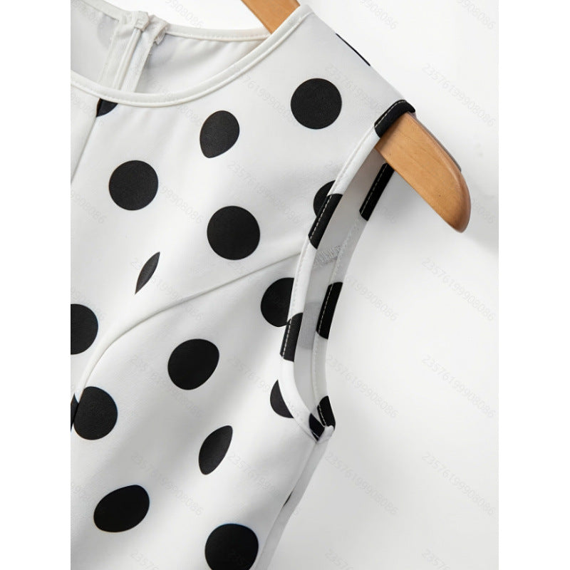 Damen Peplum-Oberteil mit modernen Punkten Echo Archiv