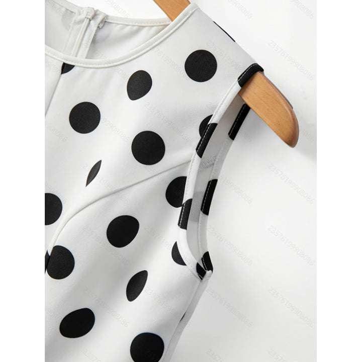 Damen Peplum-Oberteil mit modernen Punkten Echo Archiv