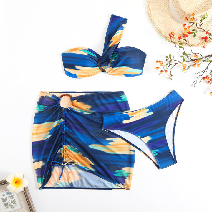 Damen Cropped Bikini-Set mit verspieltem Rüschendesign und elegantem Bindeträgersystem Echo Archiv