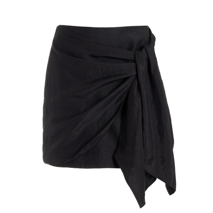 Damen elegantes Wickelkleid mit asymmetrischem Schnitt Echo Archiv