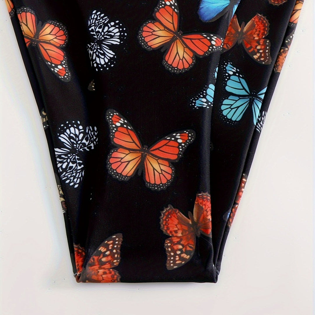 Damen Triangel-Bikini mit einzigartigem Schmetterlingsmuster Echo Archiv