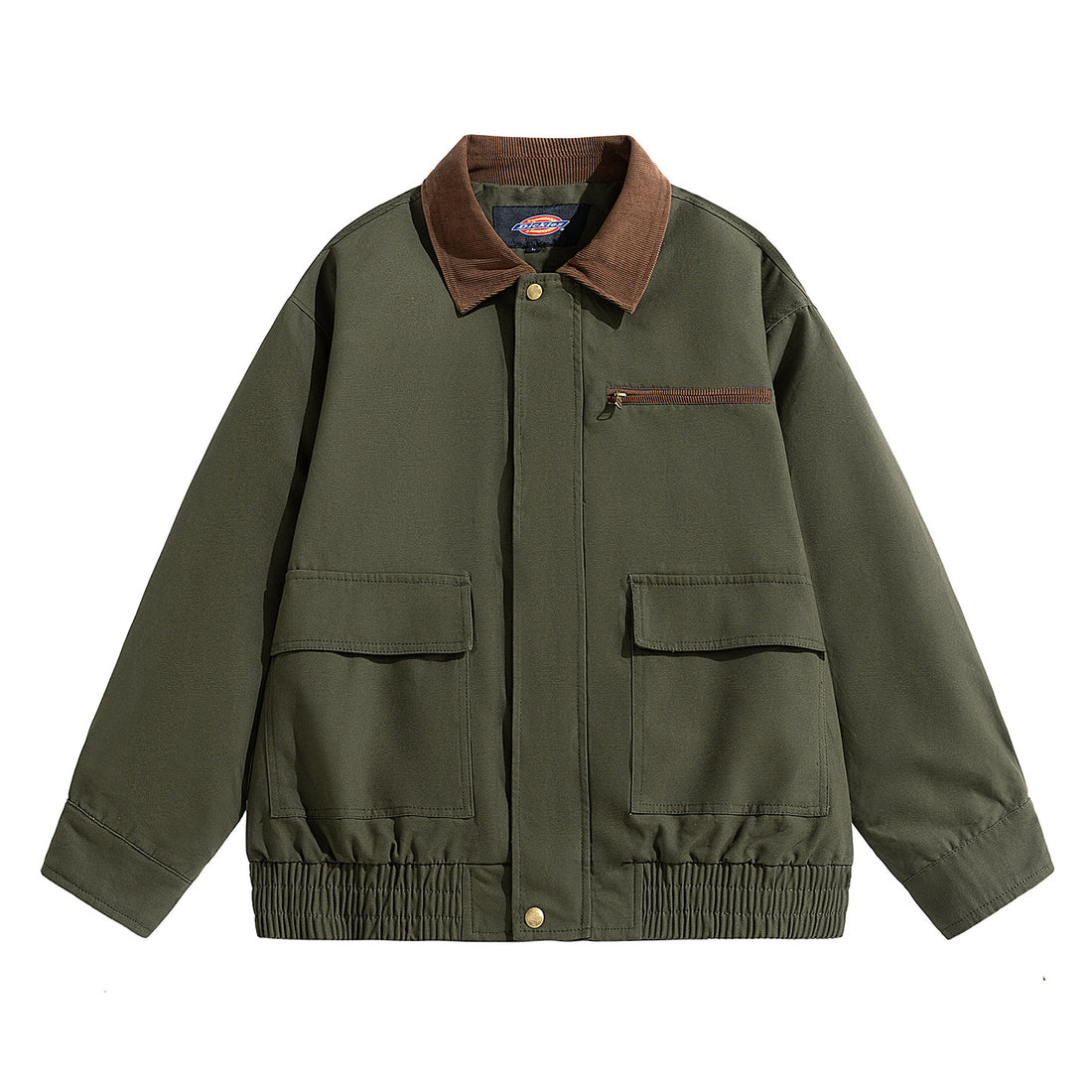 Herren Oversize-Utility-Fieldjacke mit Cordkragen, elastischem Saum & Pattentaschen Echoarchiv