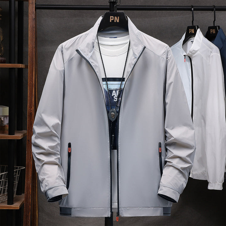 Herren leichte wasserabweisende Übergangsjacke mit praktischen Reißverschluss-Taschen Echoarchiv