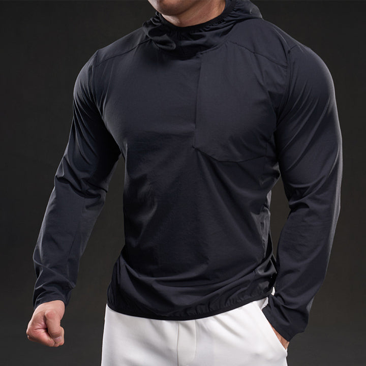 Herren Atmungsaktives Langarm-Shirt mit Kapuze Echoarchiv
