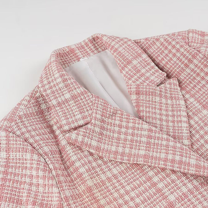 Damen Kurzblazer im Bouclé‑Tweed mit Reverskragen und Zierknöpfen Echo Archiv