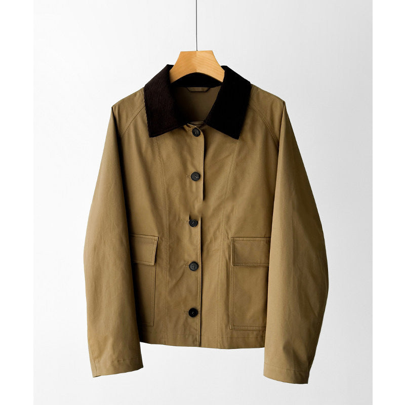 Damen Trendige Übergangsjacke mit hohem Kragen Echoarchiv