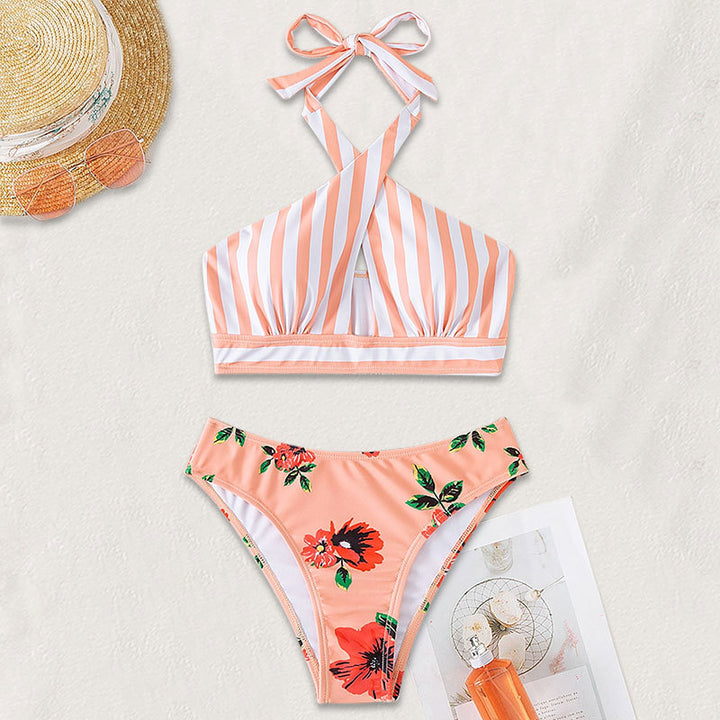 Damen Bikini-Set mit modischem Schnitt und floralen Akzenten Echo Archiv