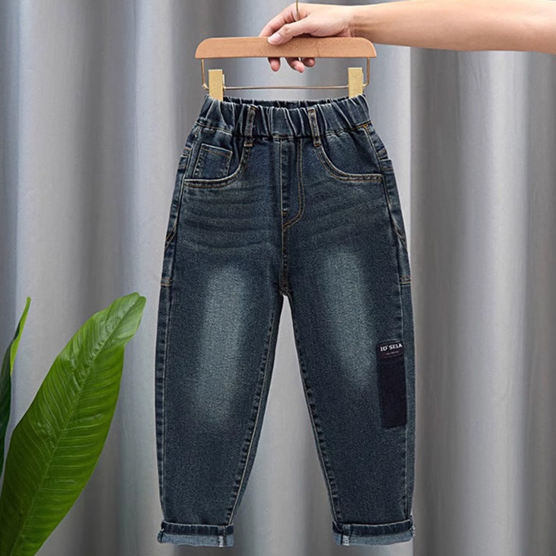 Damen modische Denim-Hose mit elastischem Bund und praktischen Taschen Echo Archiv