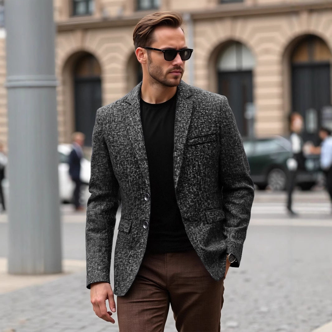 Herren strukturierter Casual Blazer Echoarchiv
