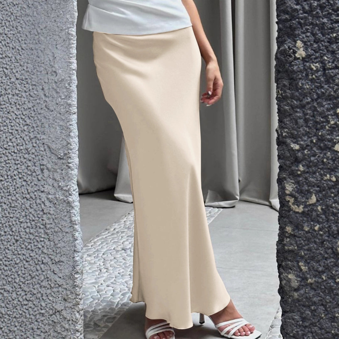 Damen Elegante Maxirock mit fließendem Schnitt und hohem Taillenbund Echo Archiv