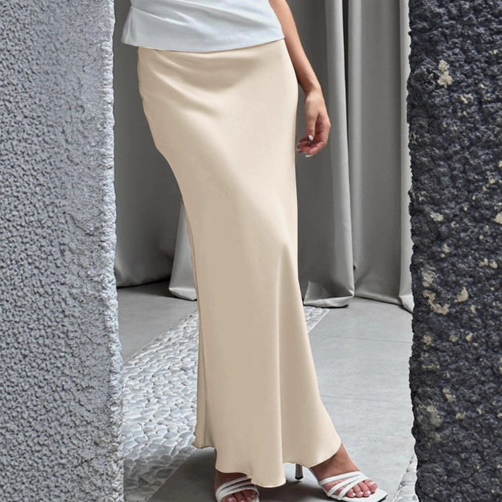 Damen Elegante Maxirock mit fließendem Schnitt und hohem Taillenbund Echo Archiv