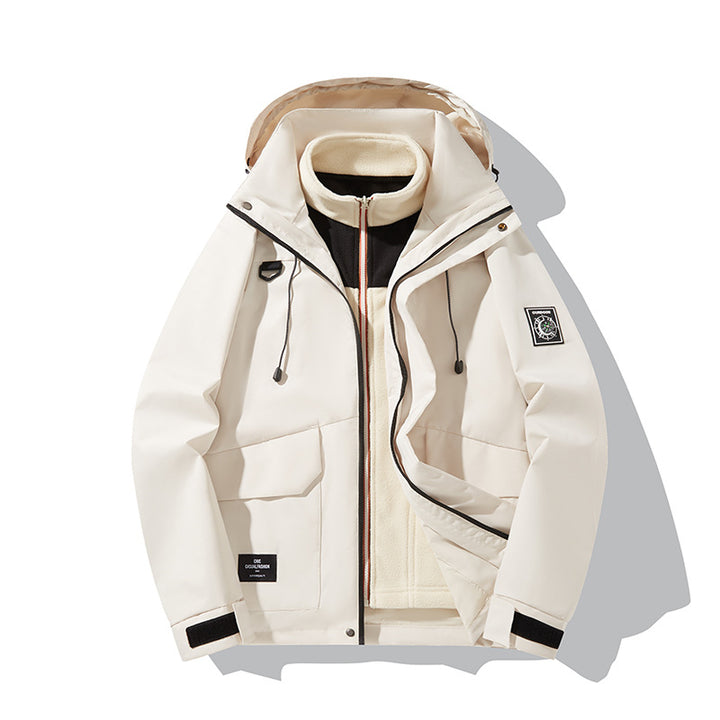 Herren Wetterfeste Outdoorjacke mit Kapuze Echo Archiv