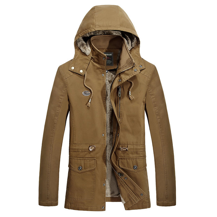 Herren Parka mit Teddyfutter in Kapuze, Utility‑Taschen und Kordelzug Echo Archiv