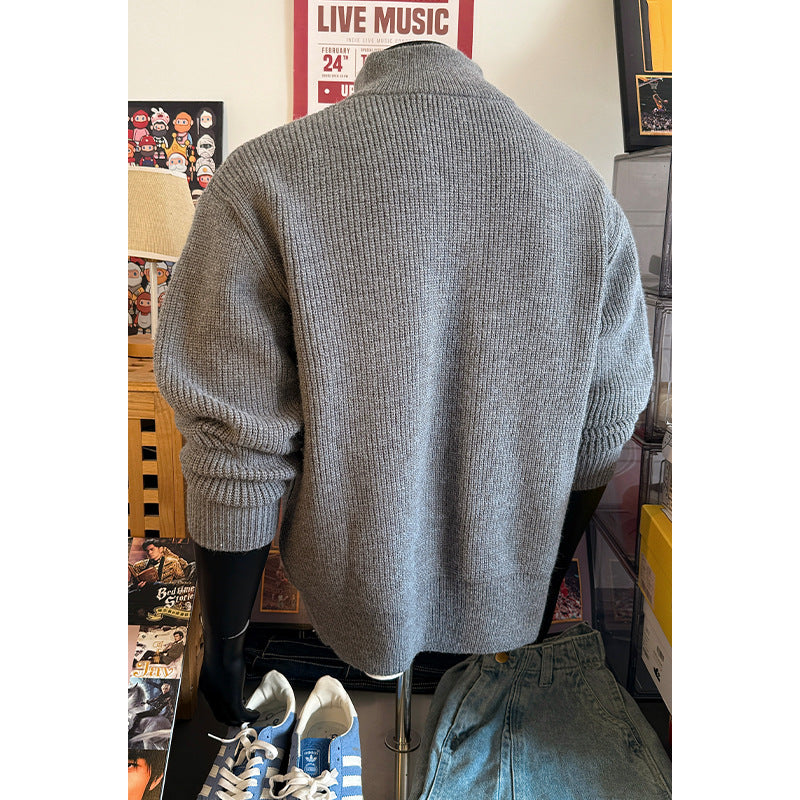Herren Gemütlicher Stehkragen Pullover Echo Archiv