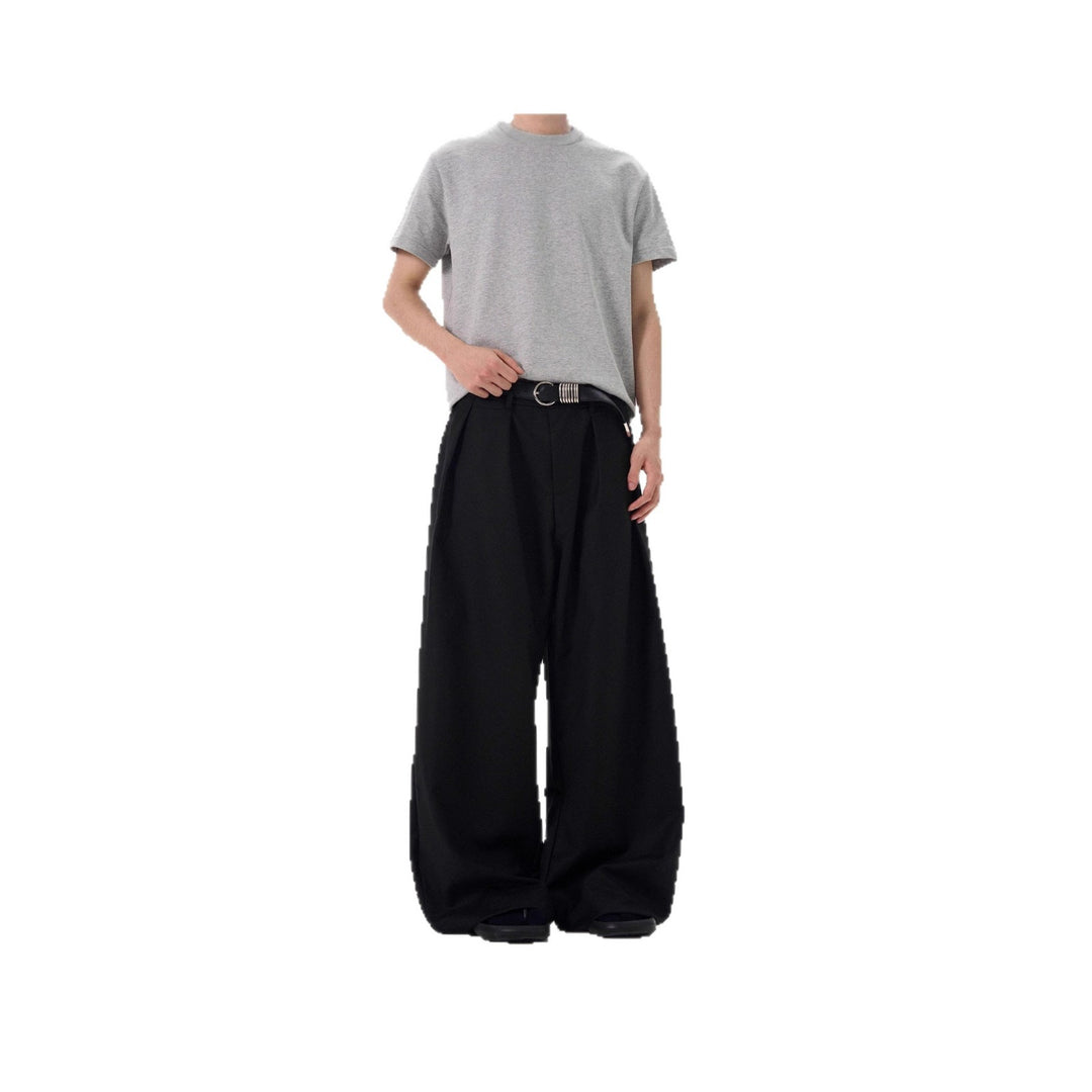 Herren Elegante Weitgeschnittene Stoffhose Echoarchiv