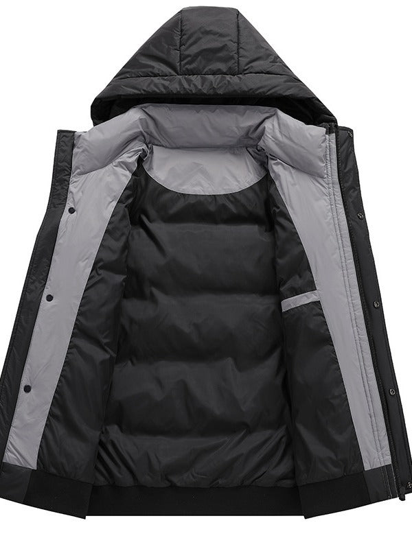 Herren Wattierte Stepp-Winterjacke mit Kapuze und winddichter Isolierung Echo Archiv