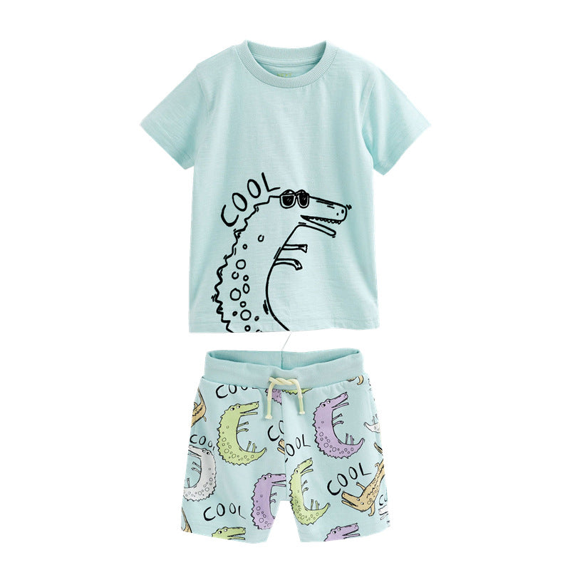 Jungen Kurzarm T-Shirt und Shorts Set Echo Archiv