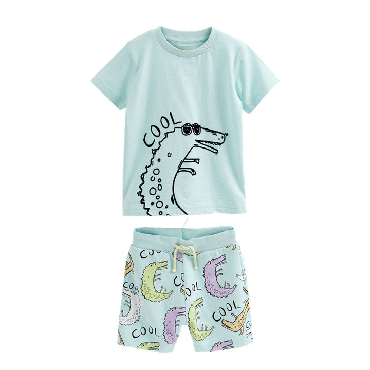 Jungen Kurzarm T-Shirt und Shorts Set Echo Archiv