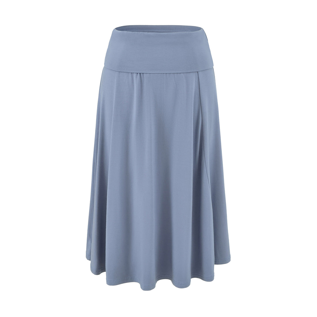 Damen Weicher Jersey‑Maxirock mit Umschlagbund und weit schwingender A‑Linie Echoarchiv