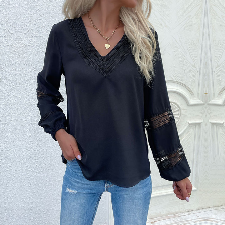 Damen Elegante Bluse mit Spitzendetails Echo Archiv