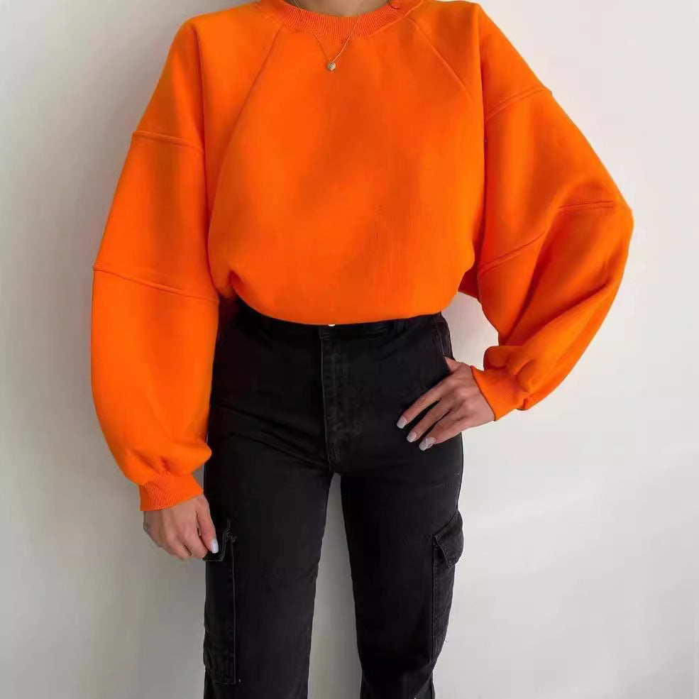 Damen Komfort-Loungewear Kombination Oversize-Sweatshirt mit High-Waist Biker-Shorts Echoarchiv