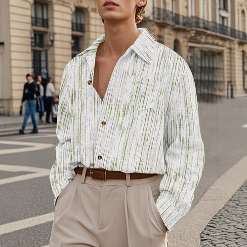 Herren Elegantes Langarmhemd mit raffinierten Strukturdetails Echoarchiv