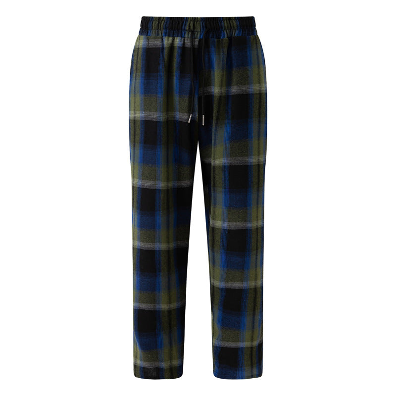 Herren gemütliche Flanell-Hose mit praktischen Seitentaschen und elastischem Bund Echoarchiv