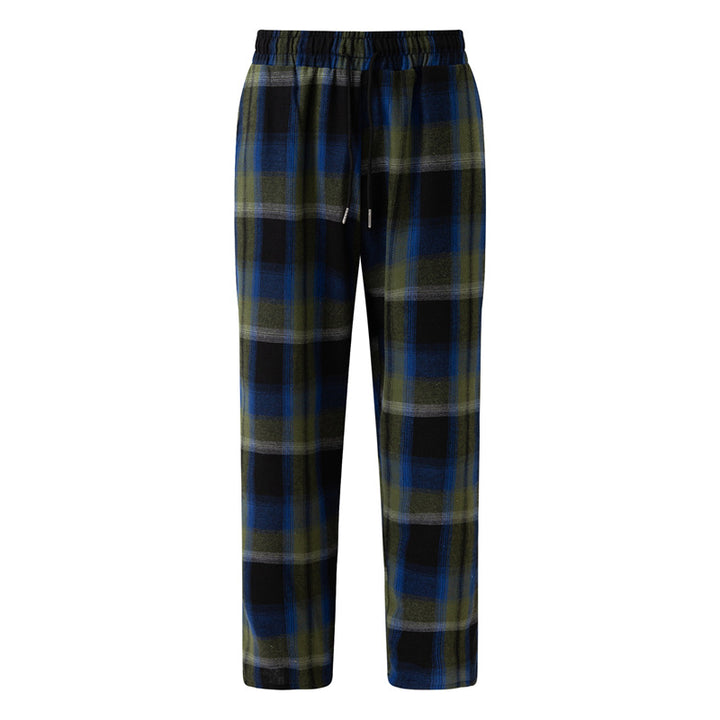 Herren gemütliche Flanell-Hose mit praktischen Seitentaschen und elastischem Bund Echoarchiv
