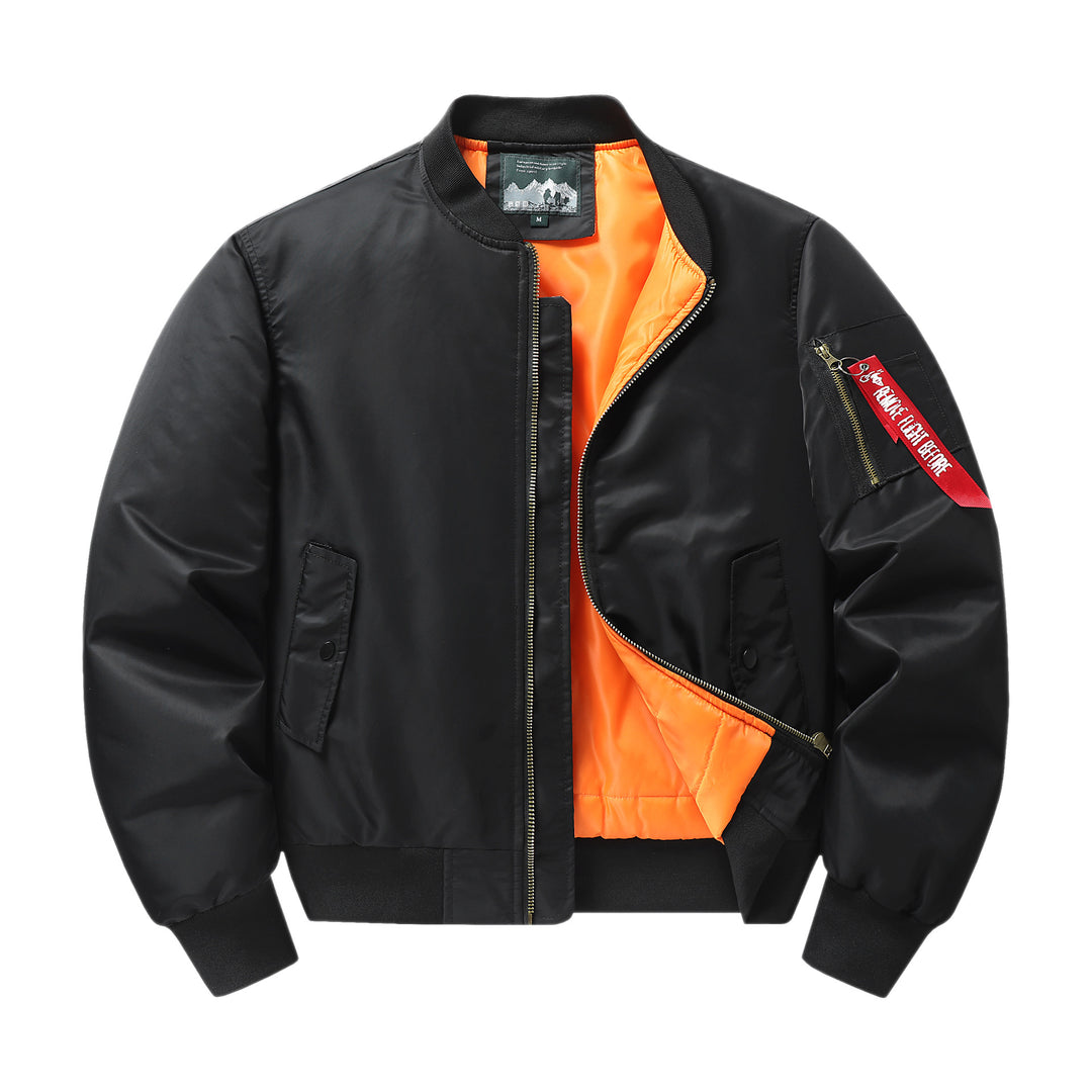 Herren Flieger-Bomberjacke mit kontrastfutter winddichtem Shell und Ärmel-Utilitytasche Echo Archiv