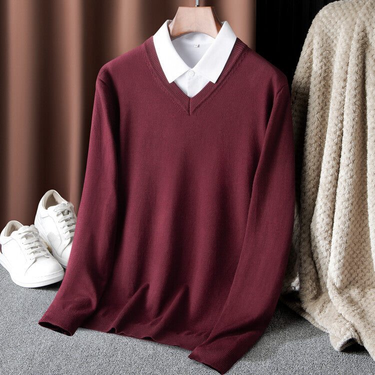 Herren V-Ausschnitt Pullover Echoarchiv