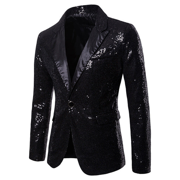 Herren Pailletten-Blazer mit Modernem Schnitt und Luxuriösem Glanz Echoarchiv