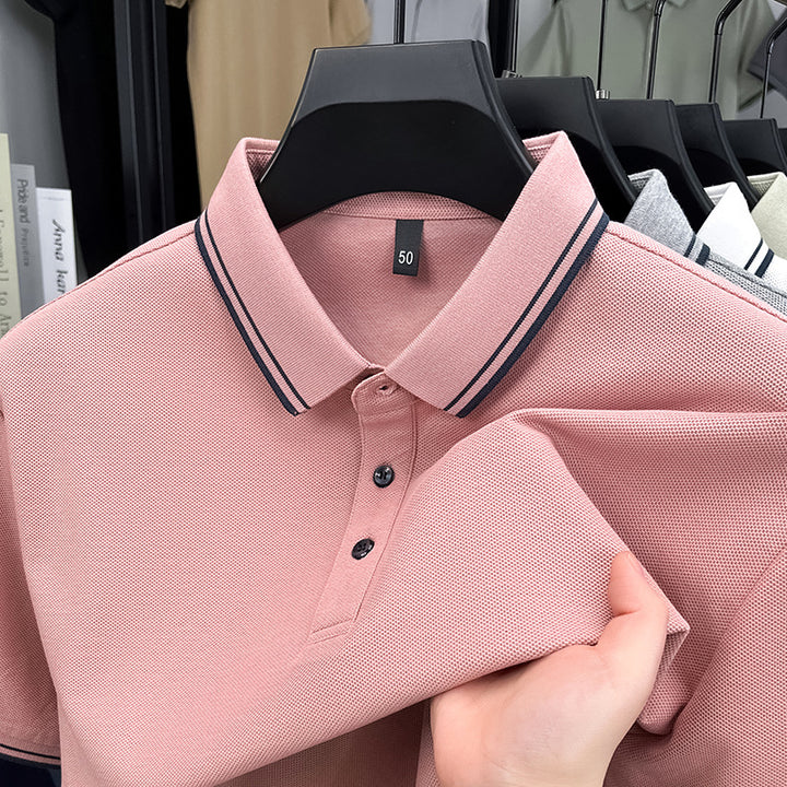 Herren sportliches Poloshirt mit strukturiertem Piqué-Stoff und modernem Kragen Echoarchiv