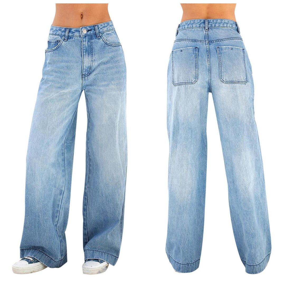 Damen weite Jeans mit hohem Bund und lässigem Schnitt Echo Archiv