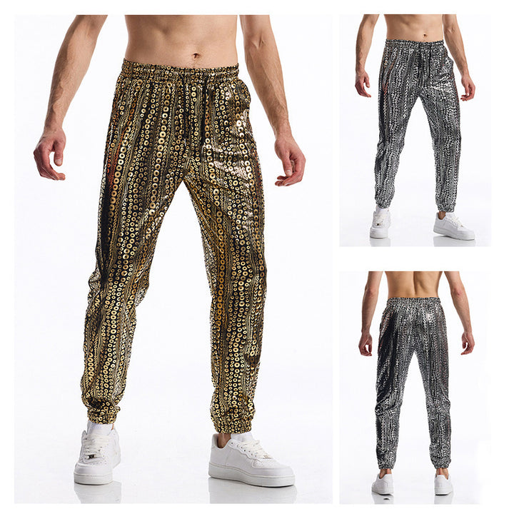Herren Glamouröse Pailletten-Jogginghose Echoarchiv