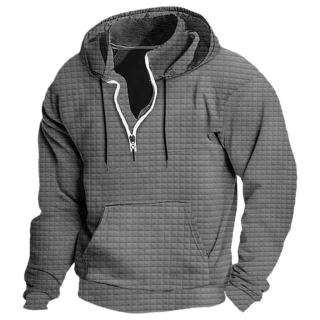 Herren Kapuzenpullover mit strukturiertem Design und praktischer Kängurutasche Echoarchiv