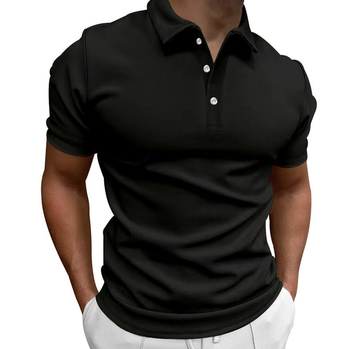 Herren nan schlank geschnittenes Stretch-Poloshirt mit Kentkragen und elastischem Saum Echo Archiv
