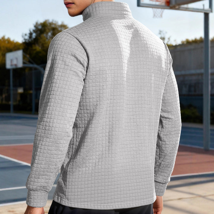 Herren Pullover mit Stehkragen und Reißverschluss Echoarchiv