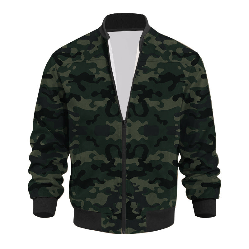 Herren Bomberjacke mit modernem Camouflage-Design und elastischen Bündchen Echoarchiv
