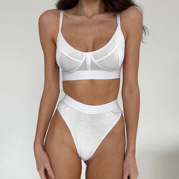 Damen Sportliches Bikini-Set mit verstellbaren Trägern und hohem Schnitt Echo Archiv