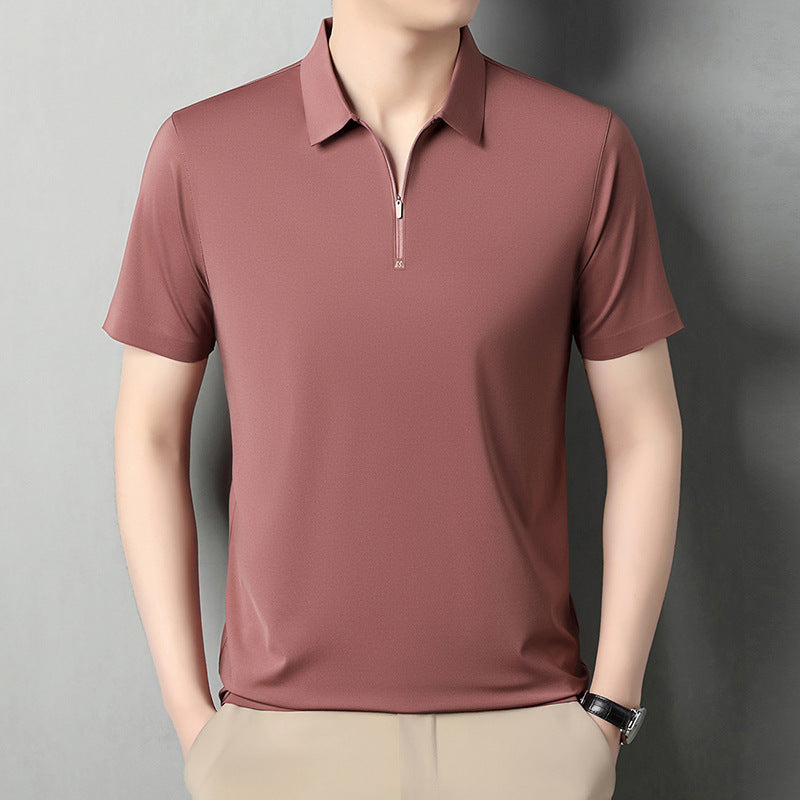 Herren Poloshirt mit modernem Reißverschluss und atmungsaktiven Eigenschaften Echoarchiv