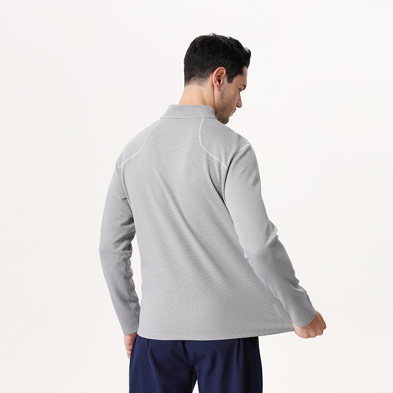 Herren Langarm Funktionsshirt mit kurzer Reißverschlussöffnung Echoarchiv