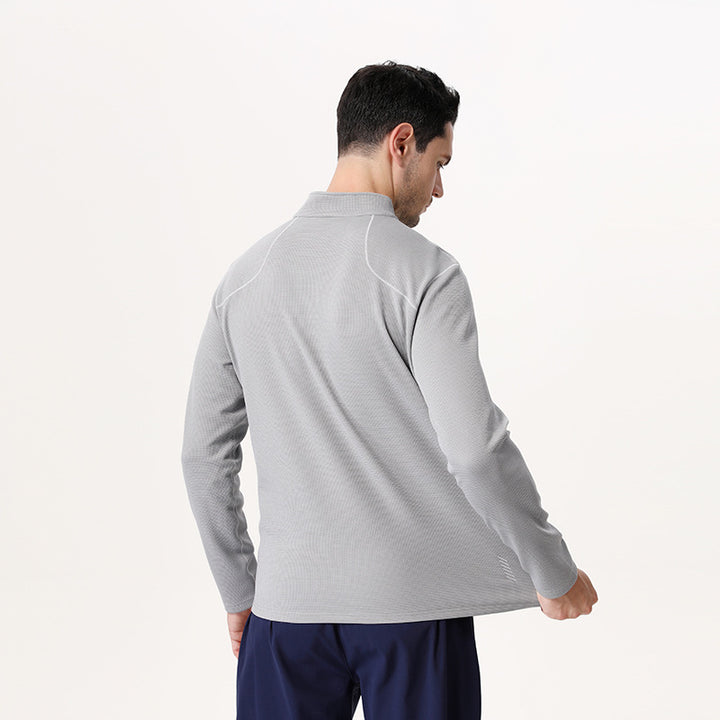 Herren Langarm Funktionsshirt mit kurzer Reißverschlussöffnung Echoarchiv
