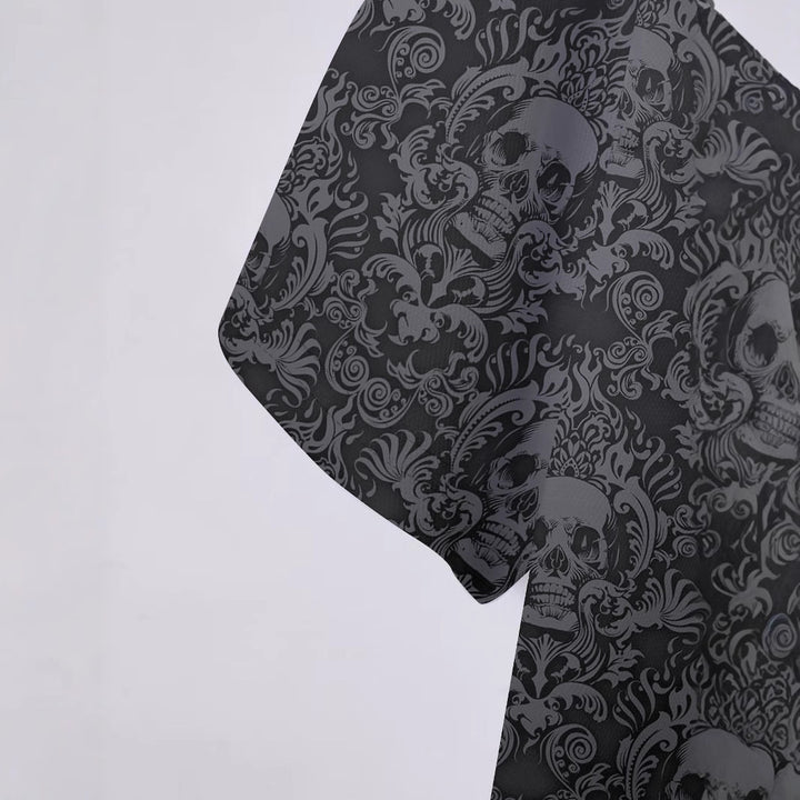 Herren Kurzarm Poloshirt mit einzigartigem Totenkopf-Design und atmungsaktivem Material Echoarchiv