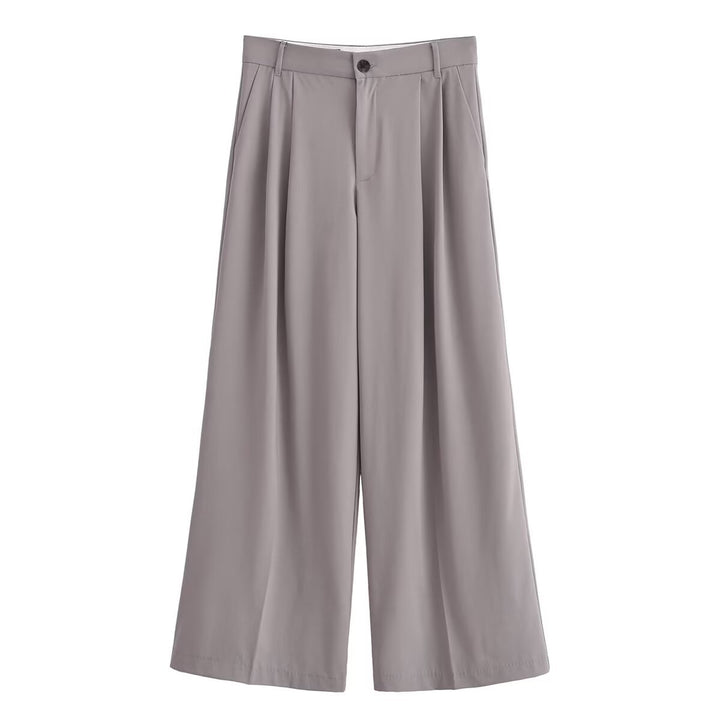Damen Elegante High‑Waist Palazzo‑Hose mit Bundfalten und Bügelfalte Echo Archiv