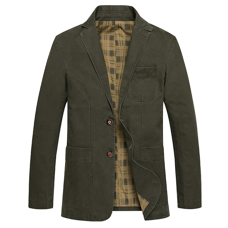 Herren Sakko im Field‑Stil aus Premium‑Canvas mit aufgesetzten Taschen Echo Archiv